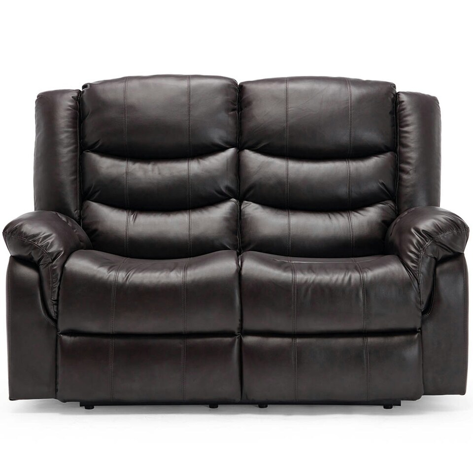 image 1 of Seattle 2 Seater Electric High Back Bonded Leather Recliner Sofa (Brown)