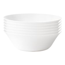 Bormioli Rocco White Moon Glass Serving Bowls - 27cm - Pack of 6 | White | White