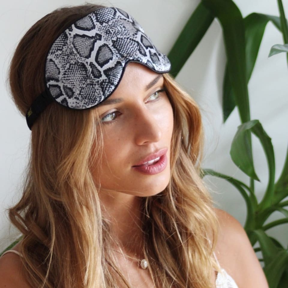 image 1 of SMUG Satin Sleep Mask - Snake Print