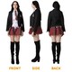 image 4 of Zombie Schoolgirl Costume With Stockings Multi | M