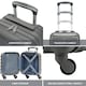 image 2 of 40x30x20cm Wizz Air & Vueling Maximum Size Free Cabin Carry On Lightweight 4 Wheel ABS Hard Case Suitcases Cabin Carry On Hand Luggage Grey | Charcoal | Cabin Bag
