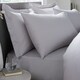 image 4 of Serene Plain Dyed Fitted Bed Sheet Silver