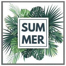 Botanical summer (Picutre Frame) Grey | XL