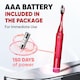 image 5 of LG Reach Dual Sonic Toothbrush includes 4 Toothbrush Heads 27000 VPM Red