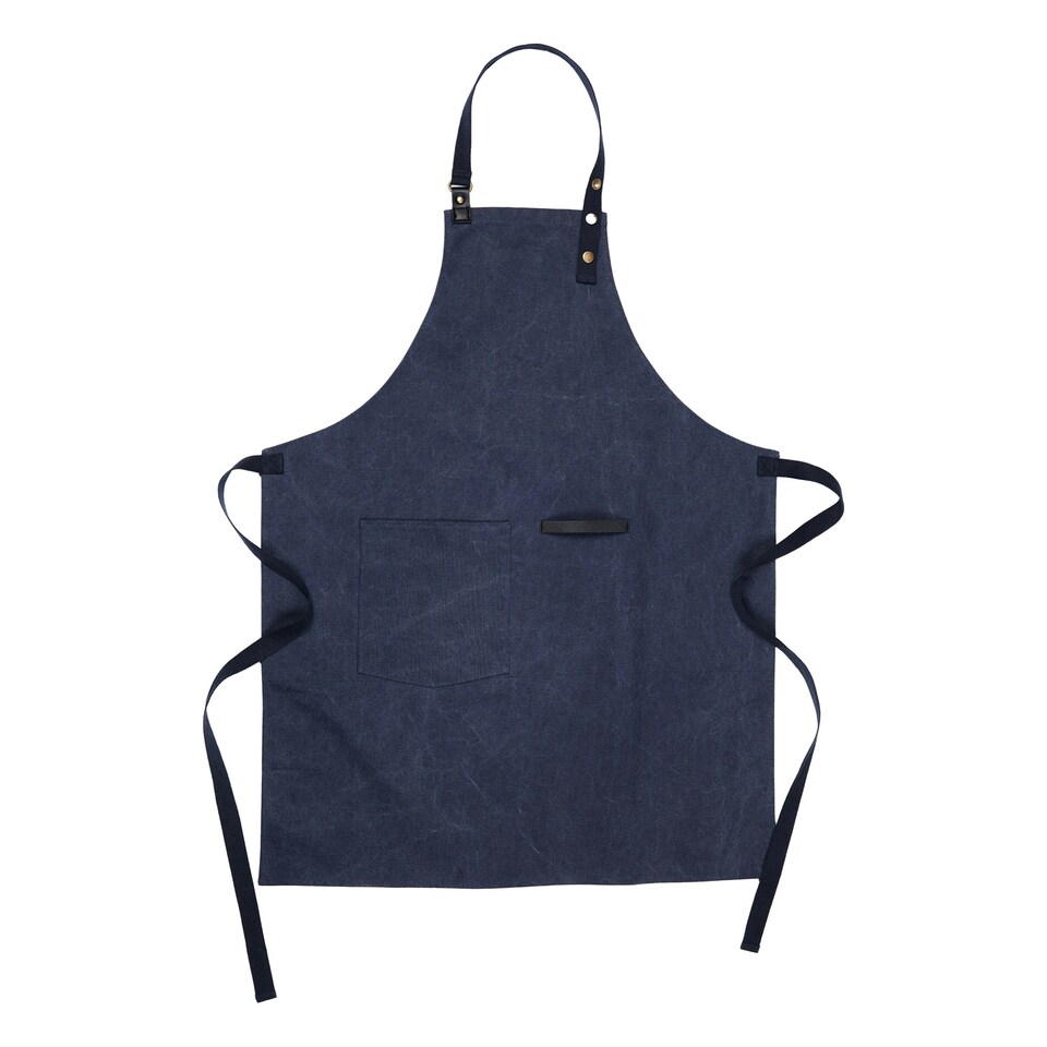 Vinga Tome Canvas Recycled Apron - Navy - One Size Blue