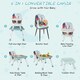 image 5 of COSTWAY 6-in-1 Baby High Chair Convertible Feeding Chair-colorful