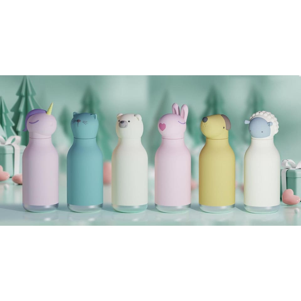 image 1 of Asobu 460ml Insulated Animal Design Stainless Steel Water Bottle - Choice of Character