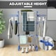 image 4 of HOMCOM 3-Tier Large Clothes Airer Stainless Steel Clothes Drying Rack Blue