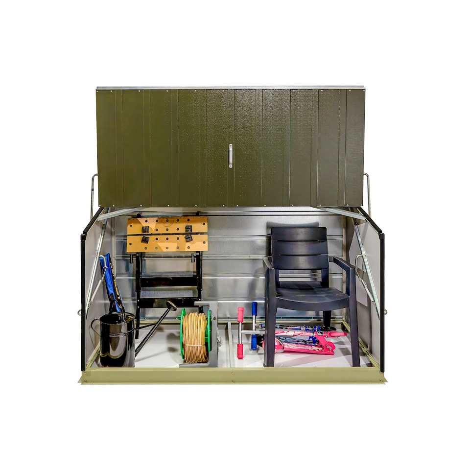 image 1 of Trimetals Storeguard Garden Large Storage Box – 196cm x 89cm Grey