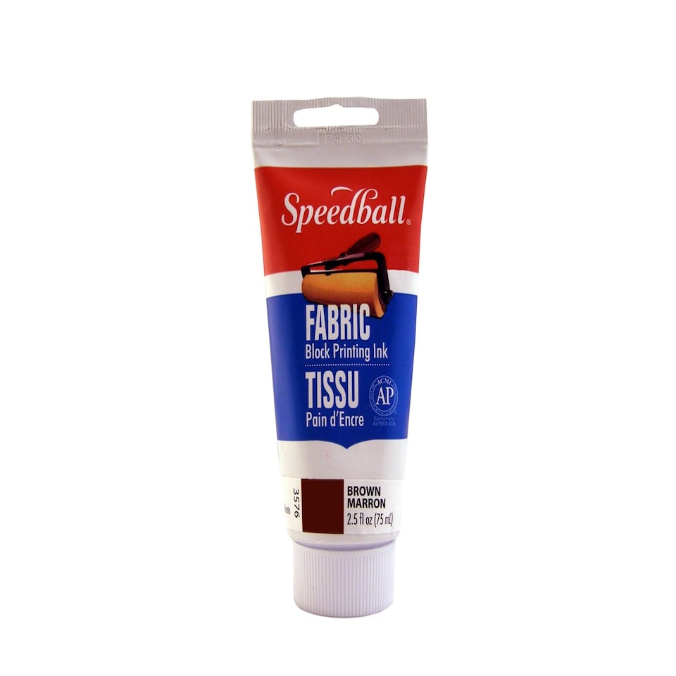 Speedball Fabric Block Printing Ink, Brown, 2.5oz