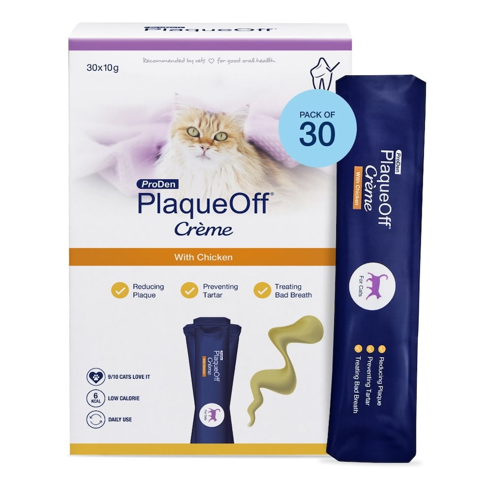 image 1 of ProDen PlaqueOff Crème for Cats - 30 Chicken Flavour Pouches