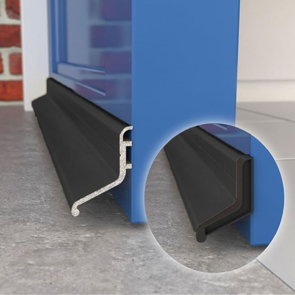 image 1 of Exitex Rain Deflector 914mm, Door Rain Guard for Inward & Outward Opening External Doors | Black