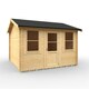 image 1 of 12ft x 8ft (3550mm x 2350mm) Horsforth "The Springfield" 28mm Log Cabin With 2 Opening Window