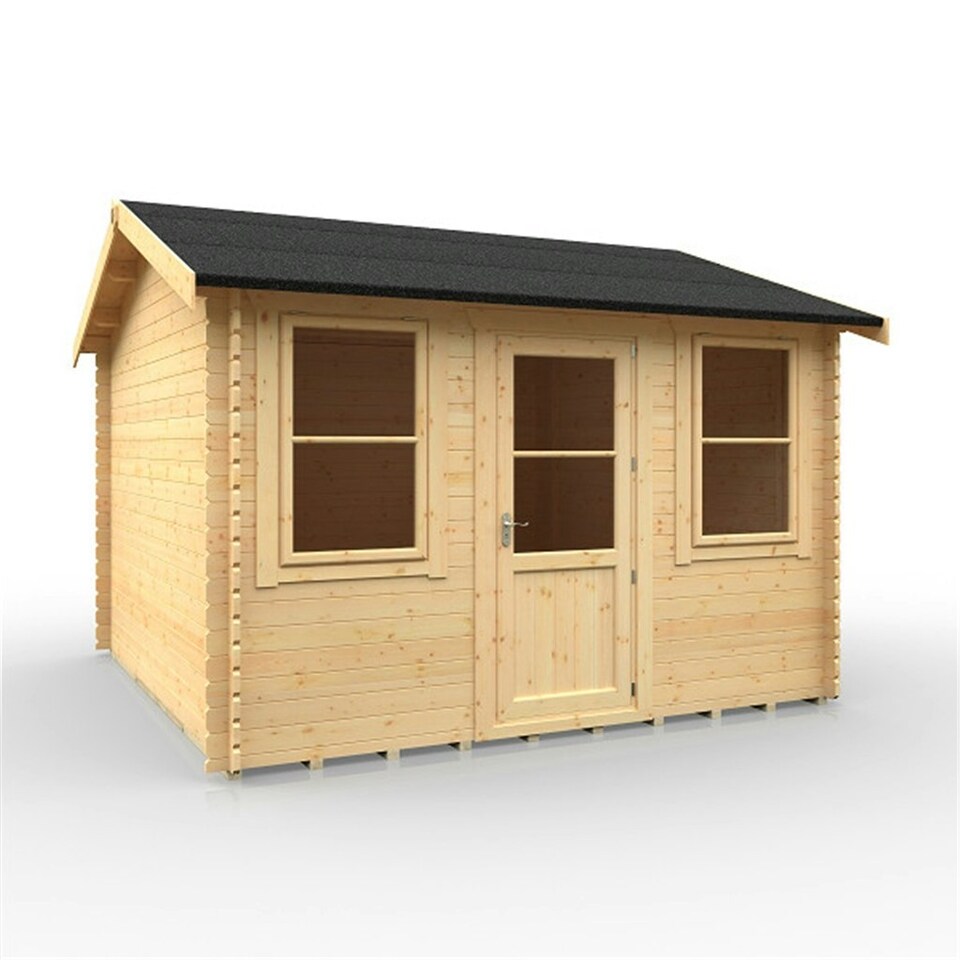 image 1 of 12ft x 8ft (3550mm x 2350mm) Horsforth "The Springfield" 28mm Log Cabin With 2 Opening Window
