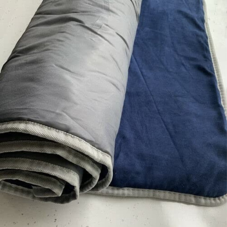 image 1 of Camping Bed Fold Away with Soft Roll Out Mattress, Pillow and Carry Case