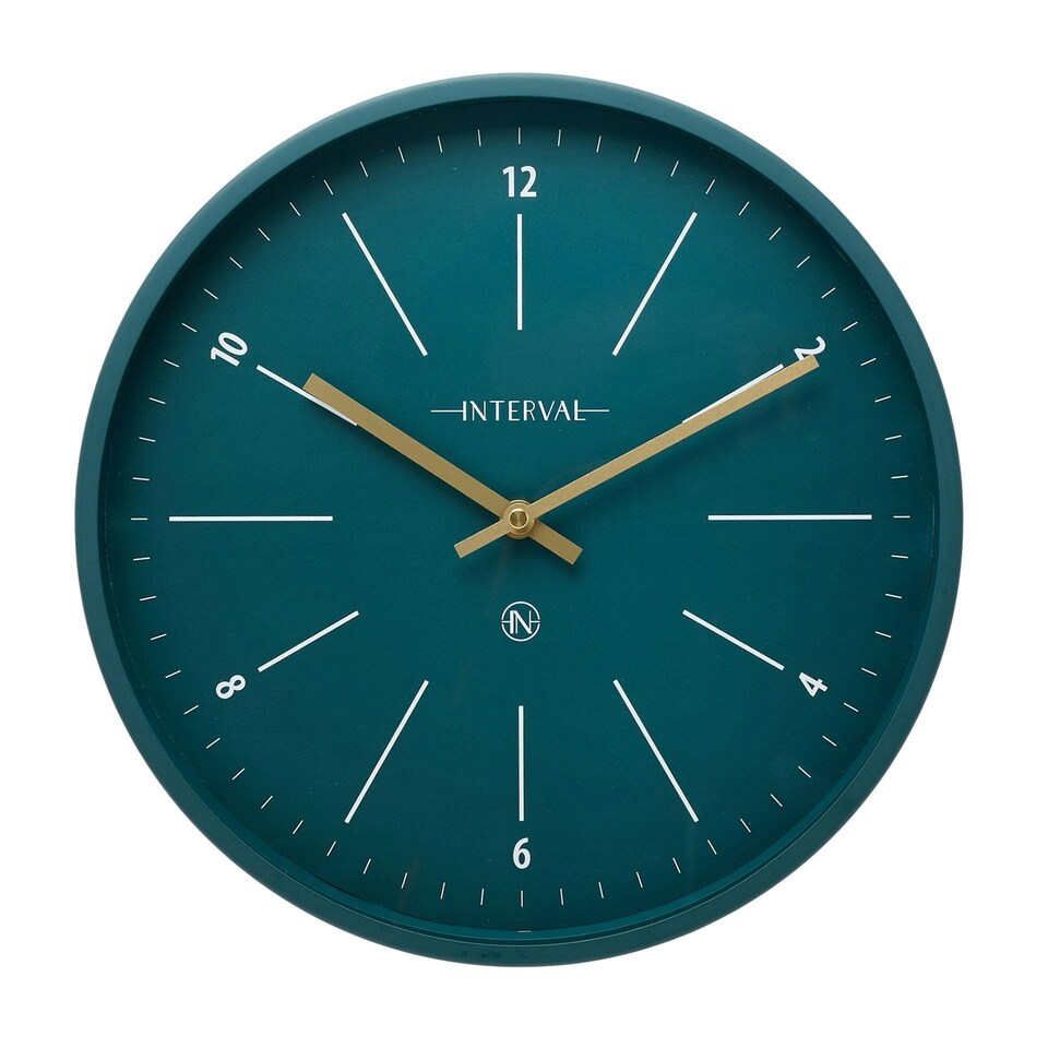 image 1 of Interval Metal Wall Clock 32cm - Emerald Green | Emerald