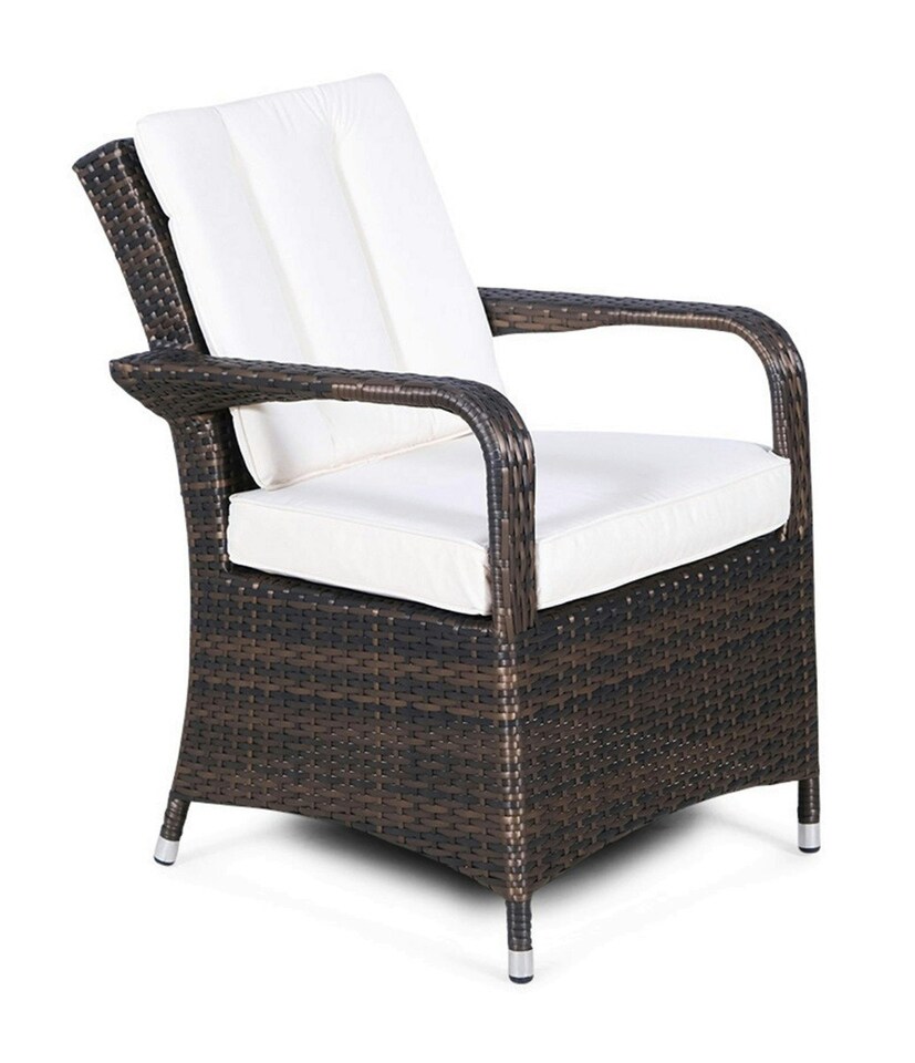 image 1 of Arizona Outdoor Rattan Garden Dining Chair Grey | Grey