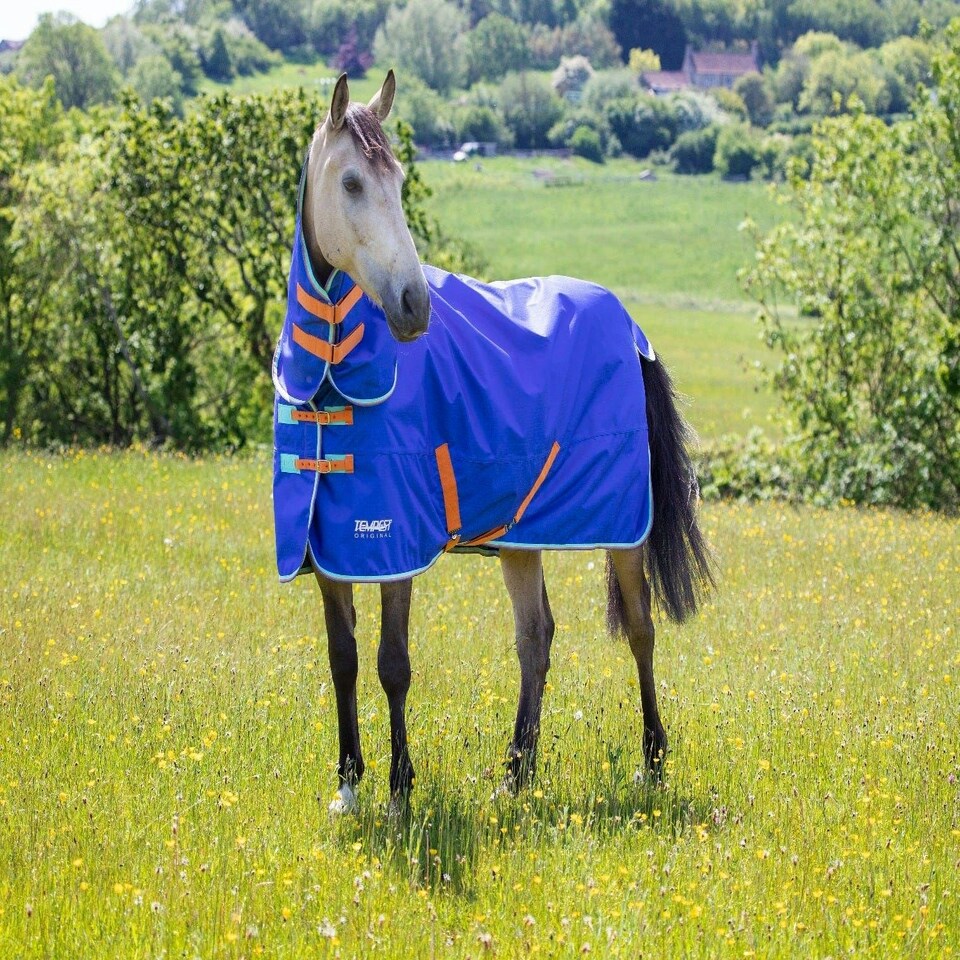 image 1 of Shires Tempest Original 50 Turnout Rug & Neck Blue | Size: 6ft 6
Colour: Navy Blue