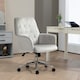 image 2 of Vinsetto Swivel Computer Chair with Arm and Tufted Backrest, Light Grey