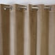 image 2 of Sundour Casa Eyelet Curtains Mocha Brown | 66x54"