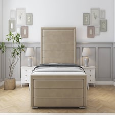 Sloomy Ashford Almond Coniston Bed Frame With 50" Upholstered Headboard 6' Super King