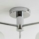 image 1 of ValueLights Amaia Polished Chrome IP44 Rated 3 Way Frosted Ribbed Glass Ceiling Light