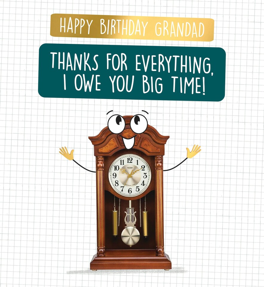 image 1 of I Owe You Big Time! - Funny Grandad Birthday Card