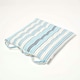 image 3 of Homescapes 4 x Seat Pads Luxury Cotton Stripe Indoor Outdoor Garden Dining Cushion | Blue | 40 x 40 cm | 4