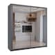 image 1 of Sliding wardrobes 4U Modern Full Mirror Sliding Door Wardrobe Multi Size (90-203cm) & Color Options | Grey | 180cm | 180cm