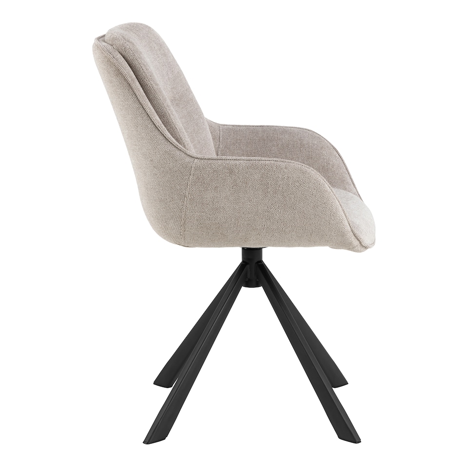 image 1 of Carrie Swivel Dining Chair in Sand Set of 2