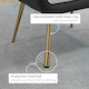 image 5 of HOMCOM Accent Chairs Velvet Armchairs for Living Room and Bedroom Light Grey
