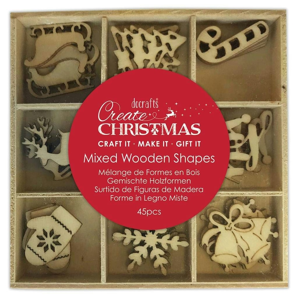 Wooden Shapes - Christmas Icons (45pcs) - Papermania