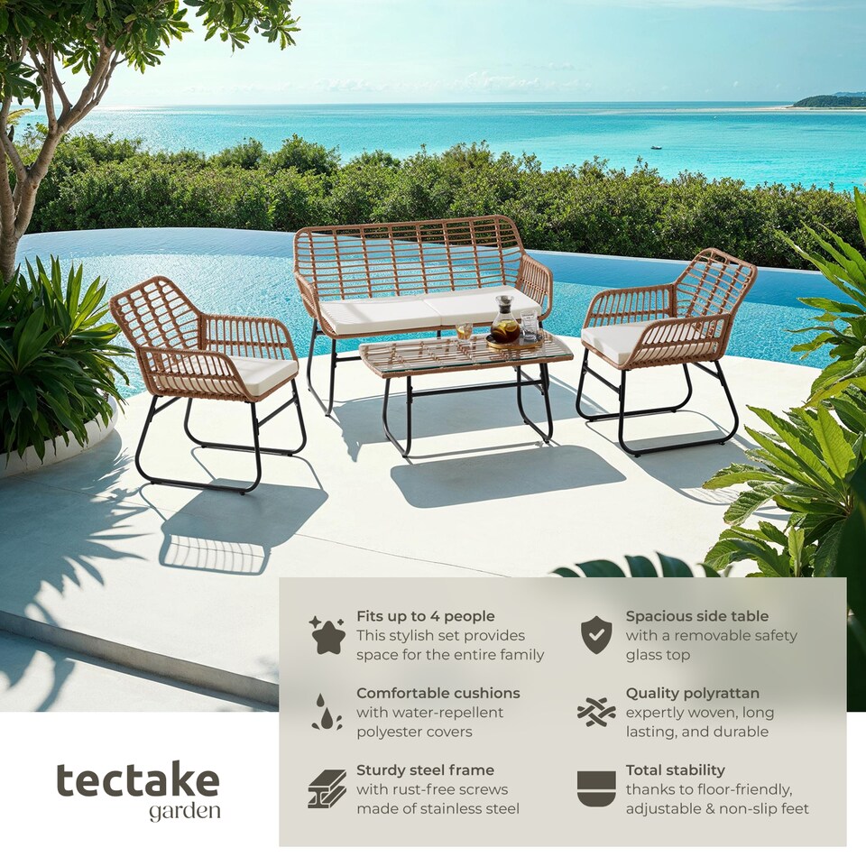 image 1 of Garden Furniture Set Molfetta XL - for 4 people, water-repellent, weather-safe