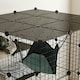 image 9 of PawHut DIY 4 Tier Cat Cage Indoor with Hammock, Ramps, Doors, for 1-3 Cats