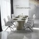 image 8 of Swivel Chair Daya - upholstered, robust fabric, 55.5 x 58 x 87 cm - Set of 6 Grey | Light Grey