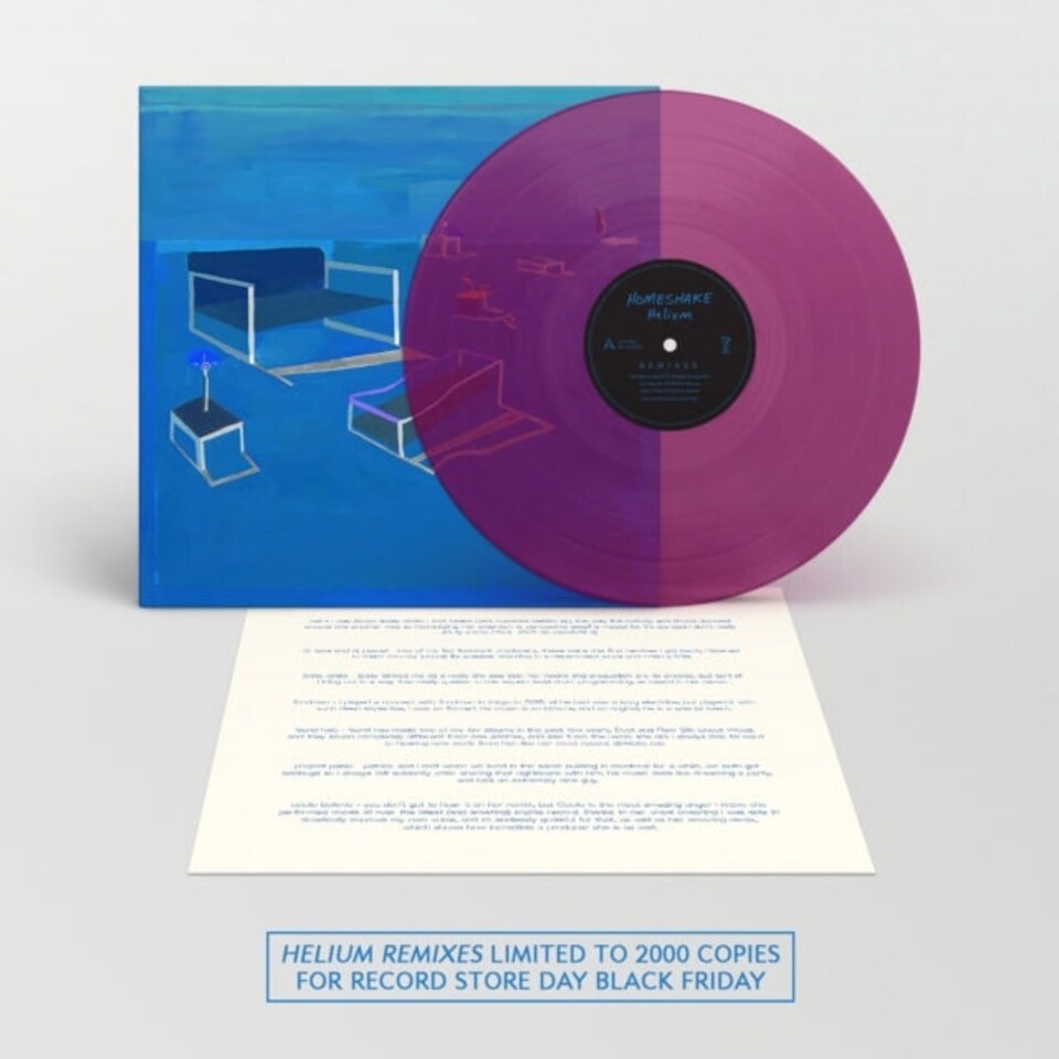 Homeshake LP Vinyl Record - Helium Remixes (Translucent Grape Vinyl) (Black Friday 20. 19 )