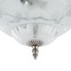 image 3 of Traditional Satin Nickel and Floral Glass Flush Ceiling Light | Silver