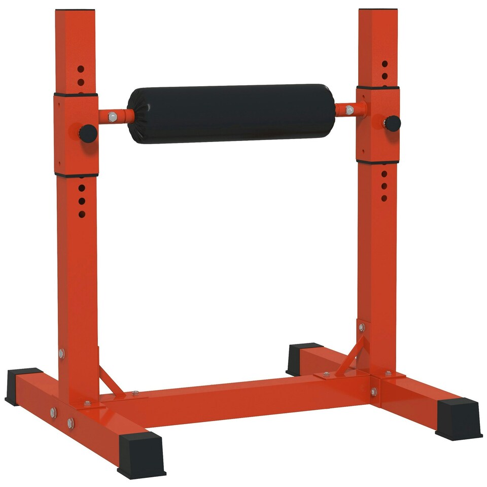 image 1 of SPORTNOW Adjustable Bulgarian Split Squat Stand, Red