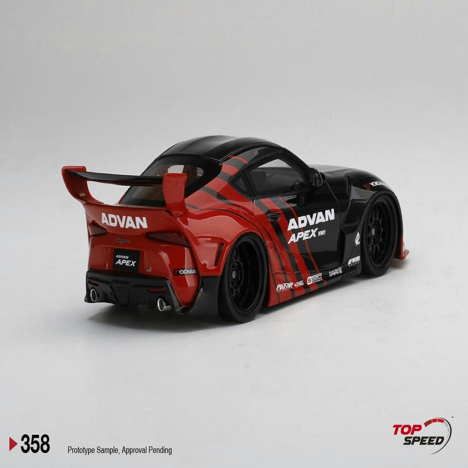 image 1 of Pandem Toyota GR Supra V1.0 ADVAN Sema 2019 TSM 1:18 TS0358