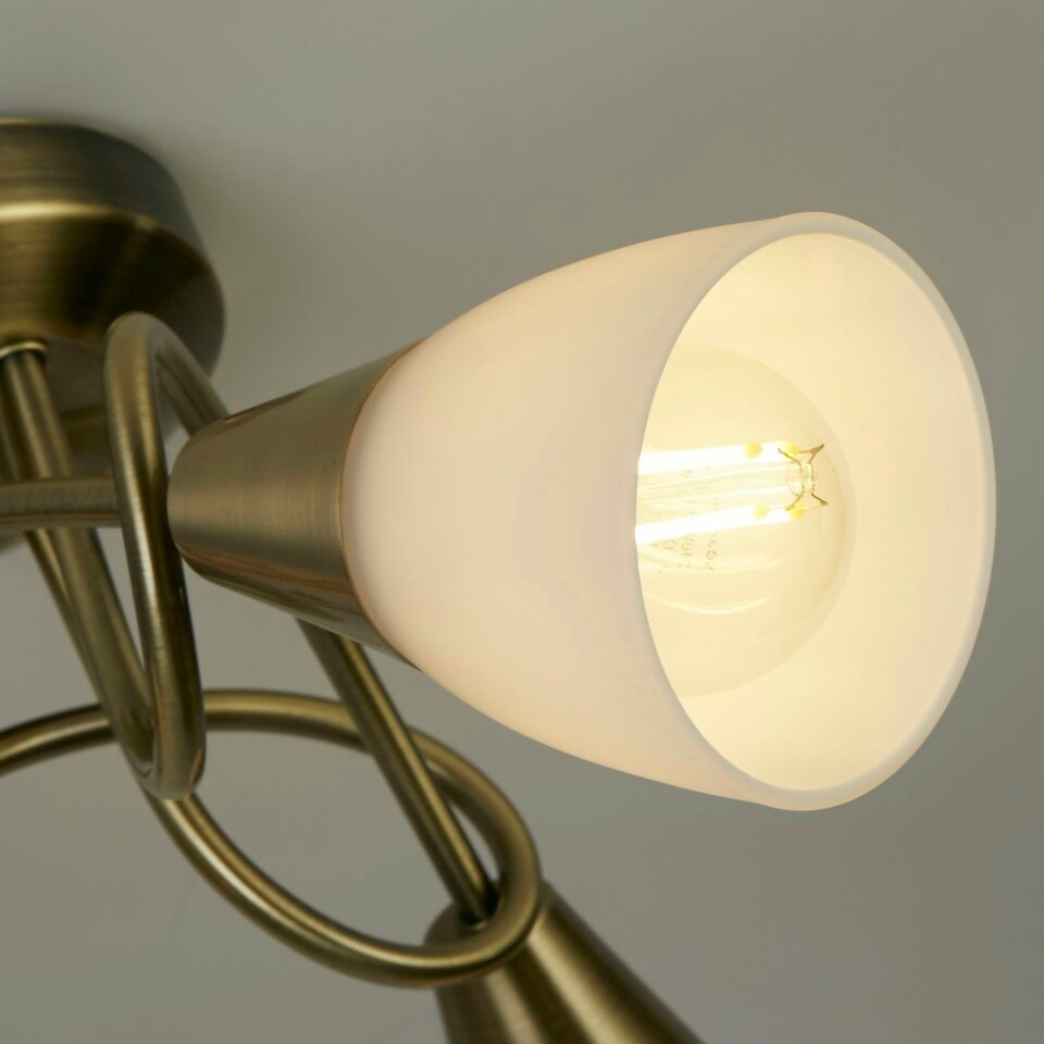 image 1 of Bradford Antique Brass Ceiling Light Gold