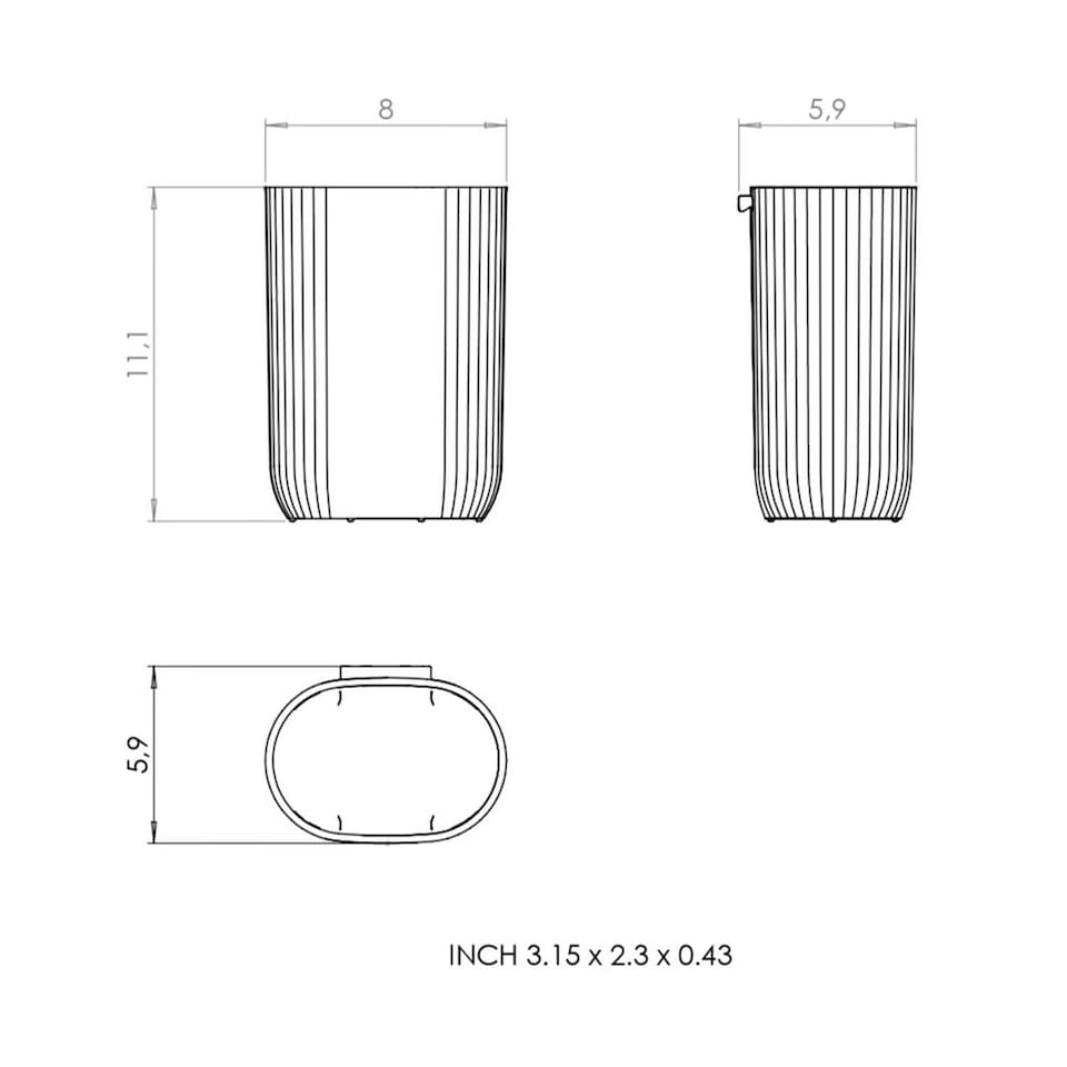 image 1 of COSMIC Toothbrush holder White Wall/Freestand Compatible with ALIFE Collection