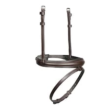 Velociti Lusso Leather Horse Cavesson Noseband - Havana - Cob