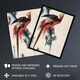 image 2 of Pheasant and Small Pine Vintage Japan Wall Art Print Hiroshige 18x24"