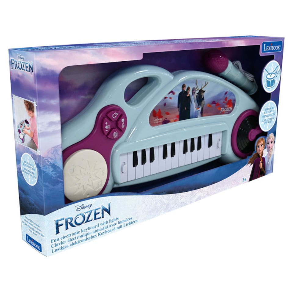 image 1 of Lexibook K704FZ Disney Frozen Electronic Keyboard with Lights & Microphone