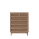 image 1 of Bordeaux 6 Drawer Chest - MDF - L39 x W85 x H109 cm - Oak
