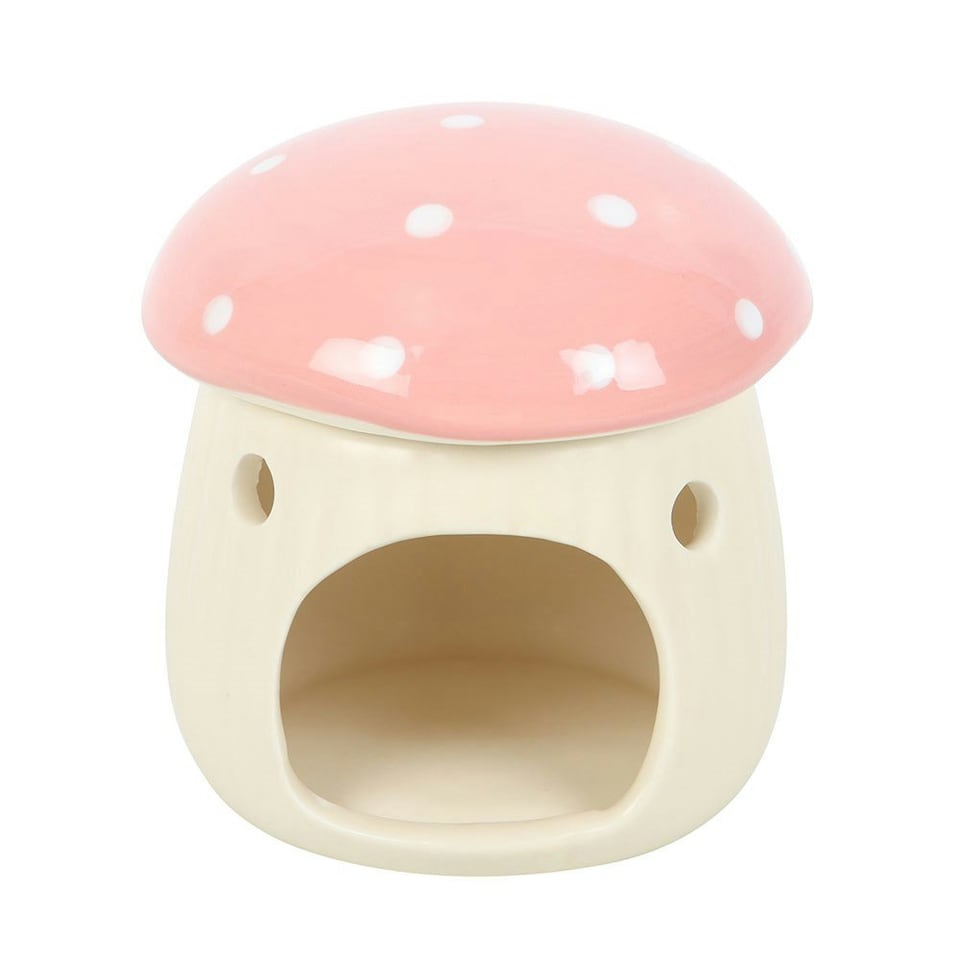 image 1 of Decorative Mushroom Oil Burner with Lid