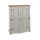 image 4 of Corona 2 Door Cupboard Unit in Antique Waxed Pine - Adjustable and Removable Shelves | Grey | Grey | One Size | 1