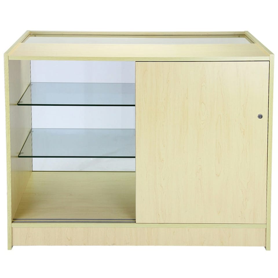 image 1 of Saturn Maple Shop Counter & Retail Display Set Brown