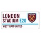 image 1 of West Ham United FC Official Metal Street Sign - Claret/Blue - One Size