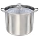 image 1 of Buckingham Deep Stock Pot Stainless Steel with Glass Lid 30 cm , 16.5 Litre